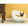 Pawsmark Plastic Bowl Shaped Sleeping Bed House Cat Cave Lounge with Ball Toy QI003726